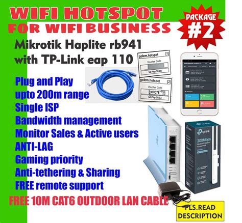 Piso Wifi (Voucher Type) with AP (Tplink eap110) .